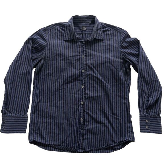 Hugo‎ Boss Men’s XL Button Down Black & Blue Long Sleeve Shirt - Picture 2 of 10